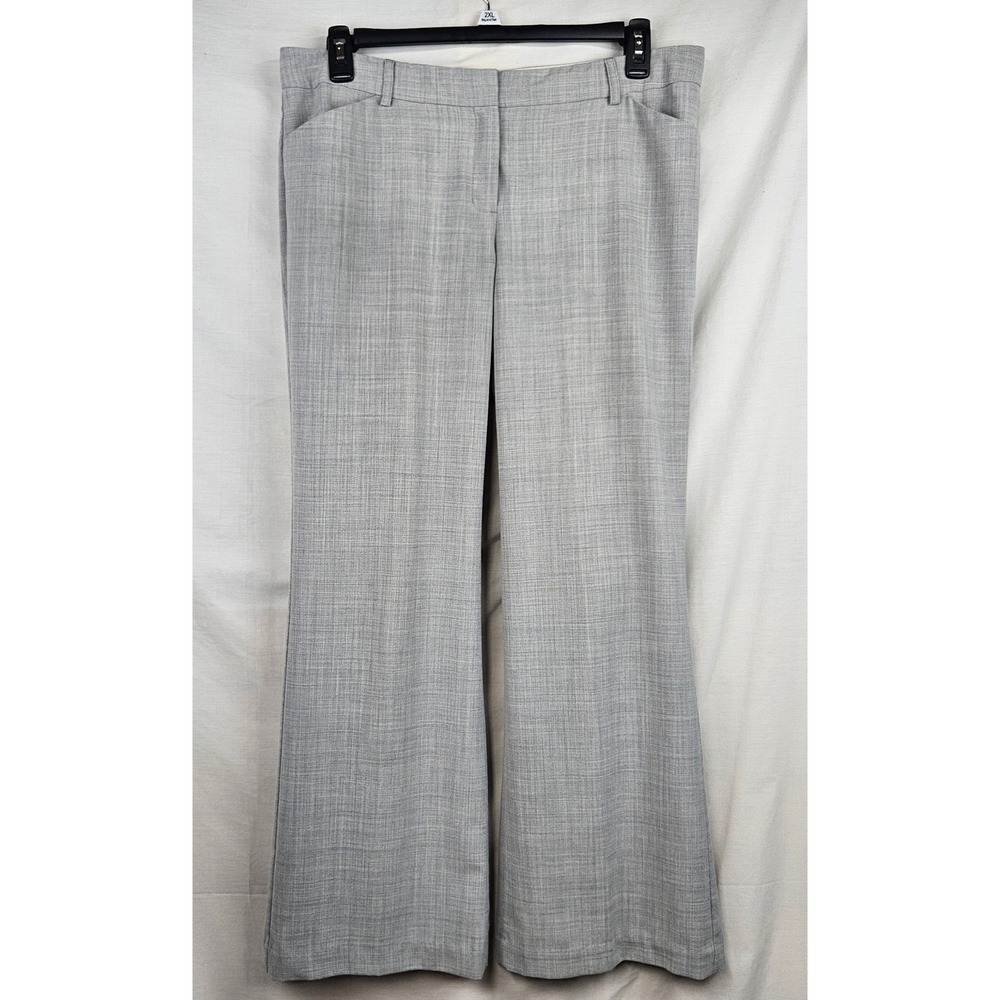 Express Design Studio Editor Pants Gray Wide Leg Dress Trousers 14L Tall Office